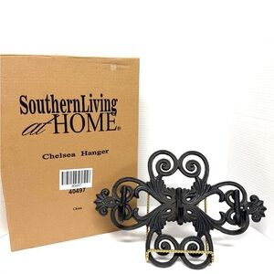 Southern Living at Home-Chelsea Hanger Brown Metal Scroll 3-Hook Wall NIB